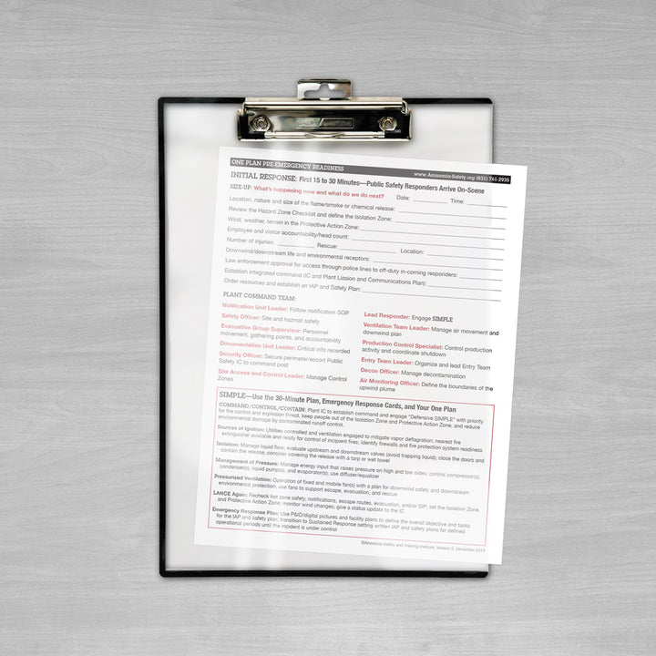 Emergency Response Readiness Clipboard